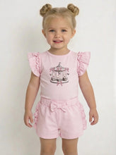 Load image into Gallery viewer, Giorgio Bambini Pink Teddy Carousel Short Set