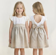 Load image into Gallery viewer, Baby Ferr Older Girls Beige Dress