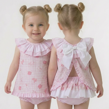 Load image into Gallery viewer, Ceyber Baby Girls Pink Teddy Bear Open Back Jam