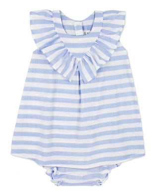 Rapife Baby Girls Blue Stripe Dress