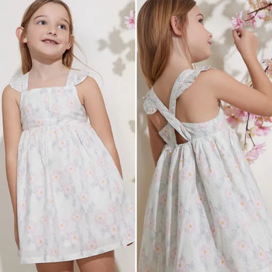 Newness Green and Pink Girls Dress 3Y-9Y