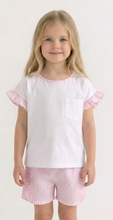 Load image into Gallery viewer, Rapife Older Girls Pink Stripe Short Set