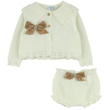 Load image into Gallery viewer, Dulce De Fresa Baby Girls Cream Knit Set