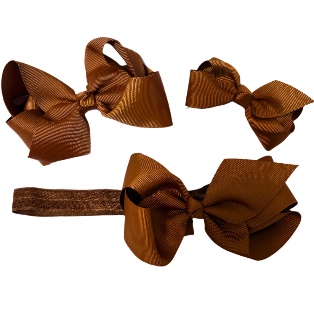 Brown Hair Bow