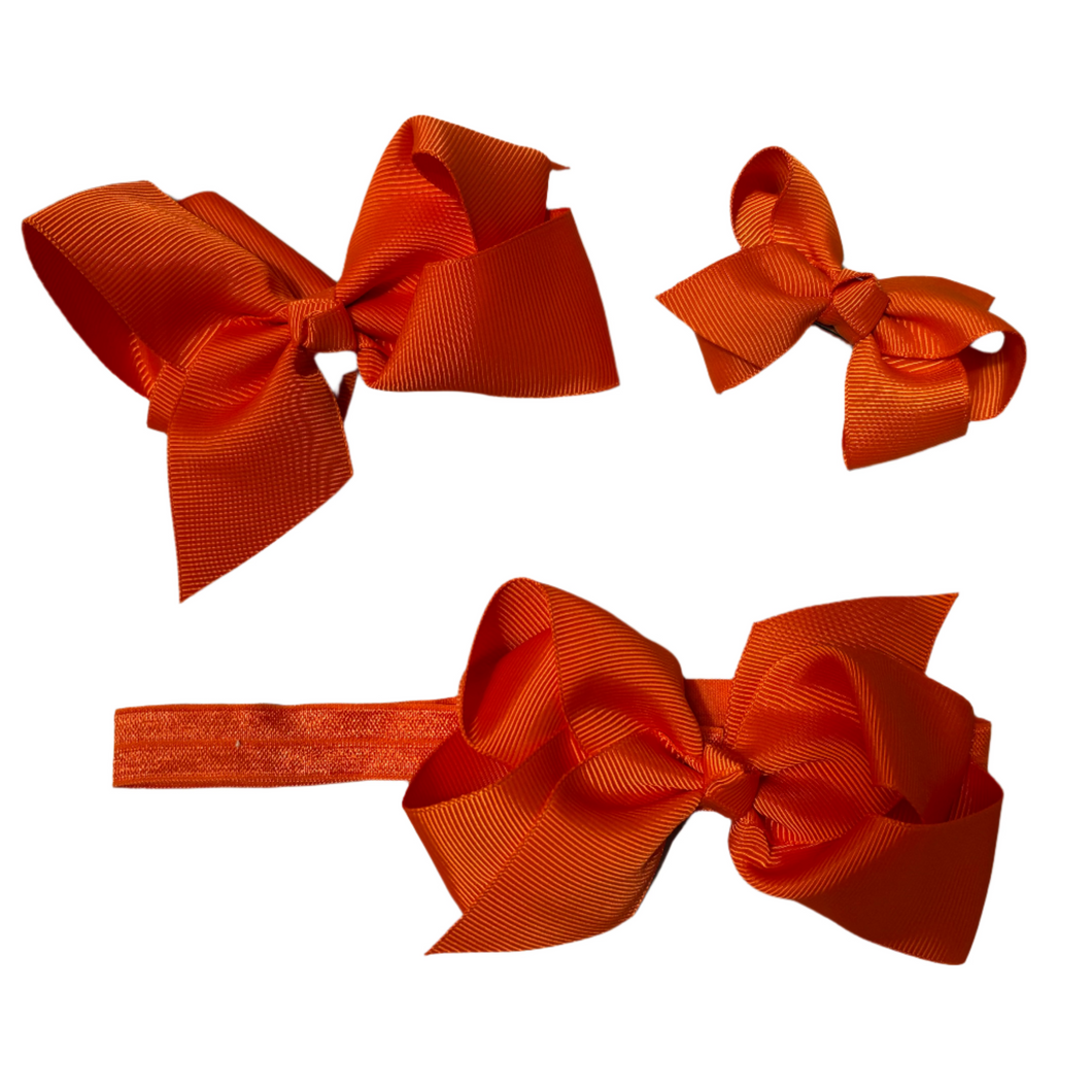 Orange Hair Bow