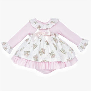 Wee Me Baby Girls Carousel Print Dress