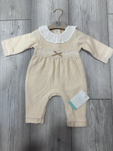 Load image into Gallery viewer, Tongs Baby Girls Cream Lace Bow All In One