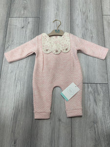 Tongs Baby Girls Floral Bib All In One