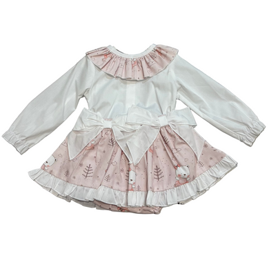 Ceyber Baby Girls Pink Bear Ballerina Skirted Jam