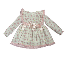 Load image into Gallery viewer, Ceyber Pink Floral Double Bow Dress