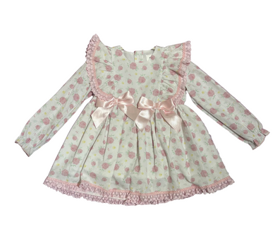 Ceyber Pink Floral Double Bow Dress
