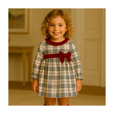 Dulce De Fresa Older Girls Burberry Dress