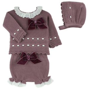 Dulce De Fresa Baby Girls Knit Set