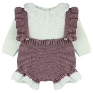 Dulce De Fresa Baby Girls H-bar Knit Set