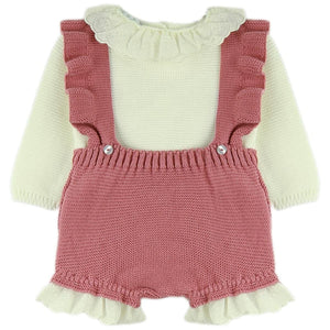 Dulce De Fresa Baby Girls H-bar Knit Set