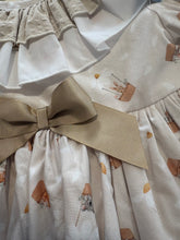 Load image into Gallery viewer, Ceyber Girls Beige Basket Smock Style Dress