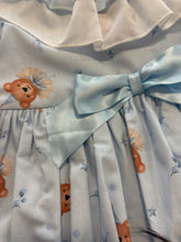 Load image into Gallery viewer, Ceyber Girls Blue Party Bear Smock Style Dress