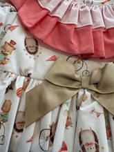 Load image into Gallery viewer, Ceyber Girls Coral Safari Smock Style Dress