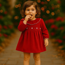 Load image into Gallery viewer, Dulce De Fresa Red Velvet Dress