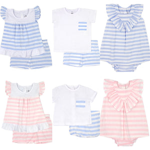 Rapife Baby Girls Blue Stripe Dress