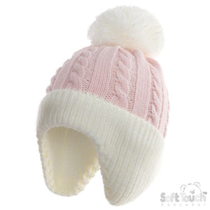Soft Touch Cable Pom Hat