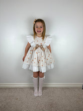 Load image into Gallery viewer, Ceyber Girls Beige Daisy Basket Dress