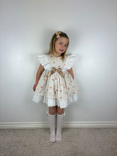 Load image into Gallery viewer, Ceyber Girls Beige Daisy Basket Dress