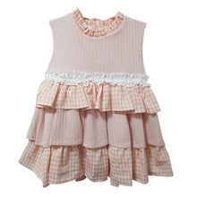 Load image into Gallery viewer, Ceyber Girls Pink Gingham Puffball Style Dress