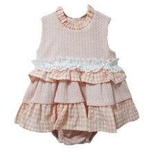Load image into Gallery viewer, Ceyber Girls Pink Gingham Puffball Style Dress
