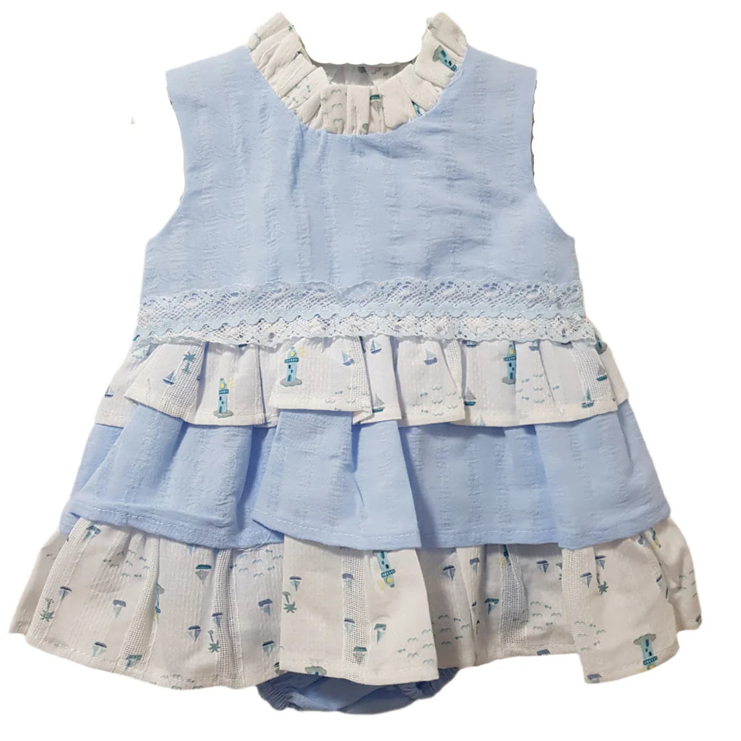 Ceyber Girls Boat Puffball Style Dress