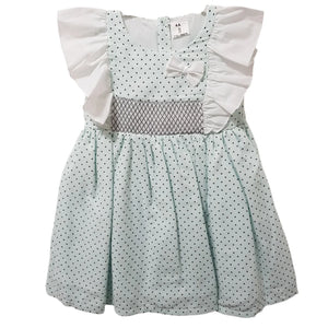 Ceyber Girls Mint Star Frill Shoulder Dress