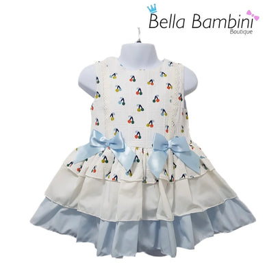 Ceyber Girls Cherry Print Puffball Style Dress