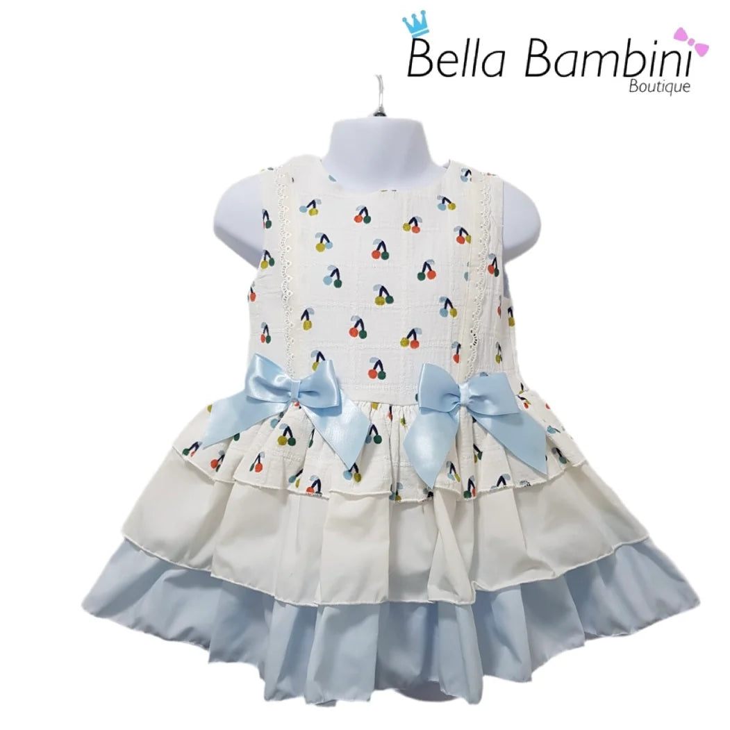 Ceyber Girls Cherry Print Puffball Style Dress