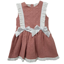 Load image into Gallery viewer, Ceyber Girls Dusky Pink Double Bow Dress