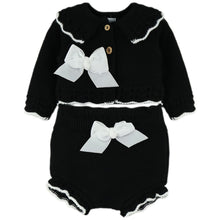 Load image into Gallery viewer, Dulce De Fresa Baby Girls Black Knit Set
