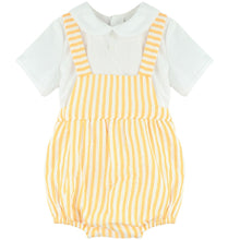 Load image into Gallery viewer, Baby Ferr Orange Stripe Romper Set