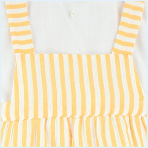 Baby Ferr Orange Stripe Romper Set