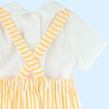 Load image into Gallery viewer, Baby Ferr Orange Stripe Romper Set