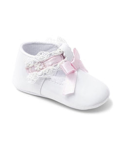 Sevva Valentina Lace Trim Pram Shoes