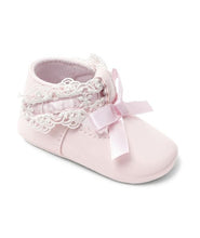 Load image into Gallery viewer, Sevva Valentina Lace Trim Pram Shoes
