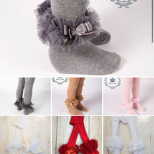 Load image into Gallery viewer, Beau Kids Tutu Bow Tights