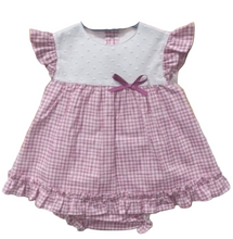 Load image into Gallery viewer, Baby Ferr Baby Girls Dusky Pink Gingham Dress &amp; Bloomers