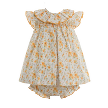 Load image into Gallery viewer, Baby Ferr Baby Girls Peach Floral Dress &amp; Bloomers