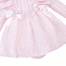 Load image into Gallery viewer, Wee Me Baby Girls Pink Floral and Stripe Dress