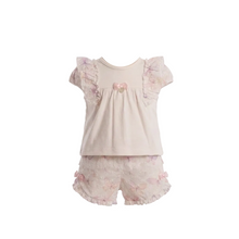Load image into Gallery viewer, Mintini Girls Butterfly Broderie Short Set