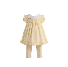 Load image into Gallery viewer, Mintini Girls Lemon Butterfly Dress &amp; Leggings