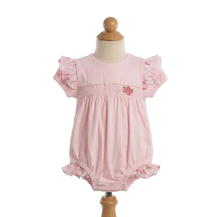 Load image into Gallery viewer, Mintini Girls Pink Gingham Romper