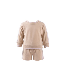 Load image into Gallery viewer, Mintini Boys Beige Sweatshirt &amp; Shorts