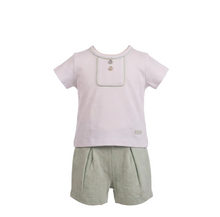 Load image into Gallery viewer, Mintini Boys Mint Jacquard Jam Set