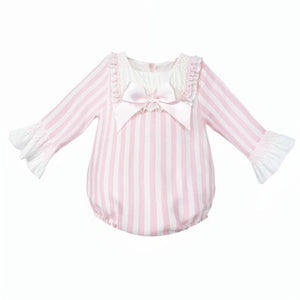 Wee Me Baby Girls Striped Romper